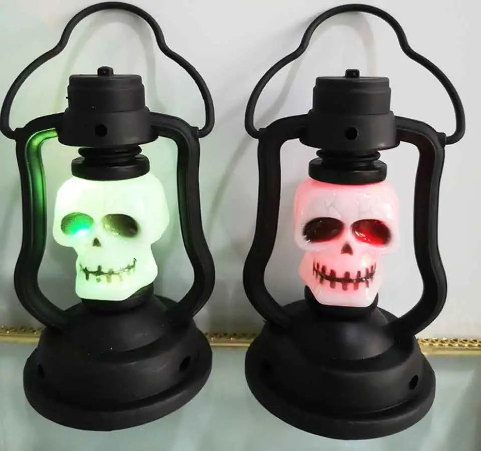 Lanterne LED en forme de crâne de citrouille pour Halloween, accessoire de décoration créatif