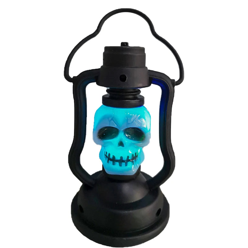 Lanterne LED en forme de crâne de citrouille pour Halloween, accessoire de décoration créatif
