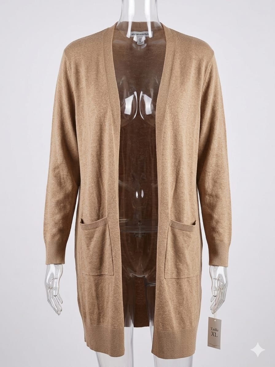 Cardigan en Tricot Long Amazon Essentials