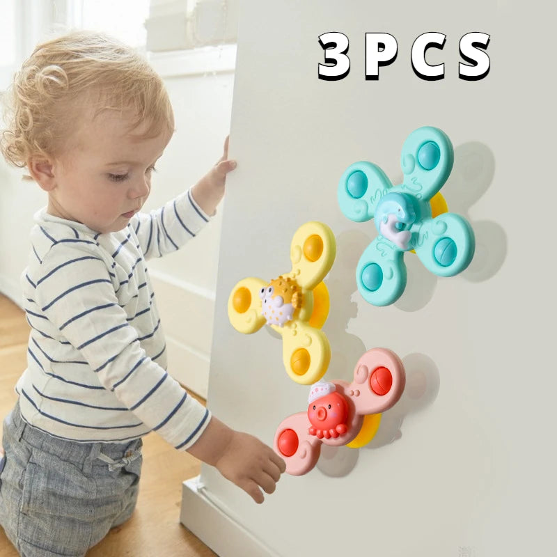 Jouets de bain pour enfants ventouse dans la salle de bain, la table à manger, le réfrigérateur, la fenêtre en verre, etc.