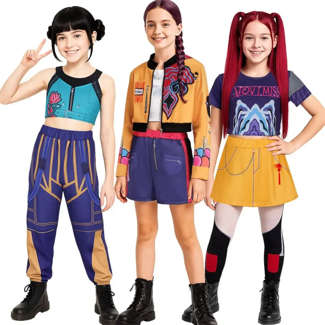 2025 Halloween Kpop Rumi Zoey Mira Halloween fête Cosplay Costume enfants chasseurs de démons adolescents filles cadeaux
