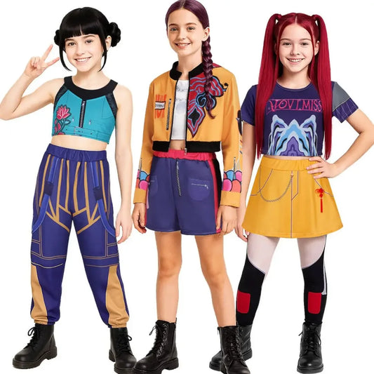 2025 Halloween Kpop Rumi Zoey Mira Halloween fête Cosplay Costume enfants chasseurs de démons adolescents filles cadeaux