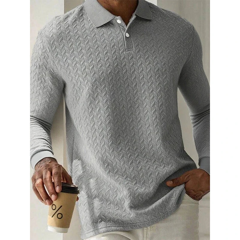Polo à manches longues pour hommes, vêtements masculins de haute qualité, t-shirt polo de bureau, style business et décontracté, mode masculine.