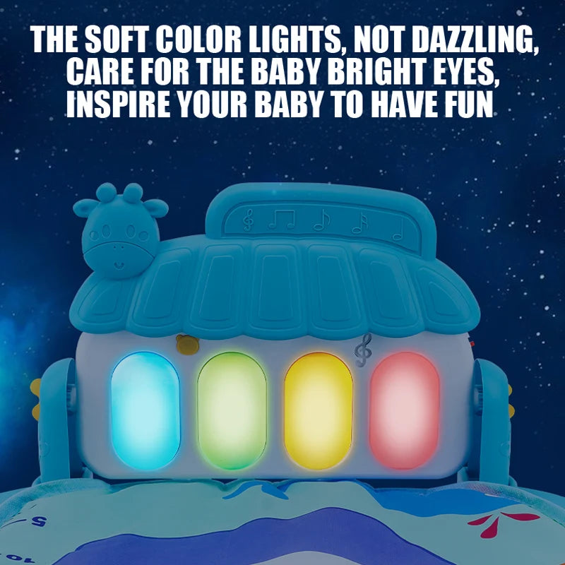 Support de fitness pour bébé, jeu musical, salle de sport, jouets d'activité, piano pour nouveau-né, rampant…