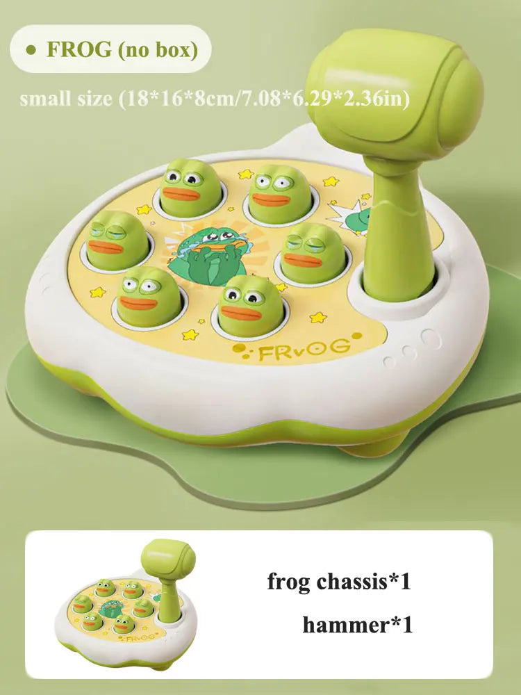 Jouet bébé Canard/Grenouille/Cochon, jeu d'apprentissage Montessori, puzzle éducatif cadeau pour tout-petit garçon/fille de 12 à 24 mois avec marteau