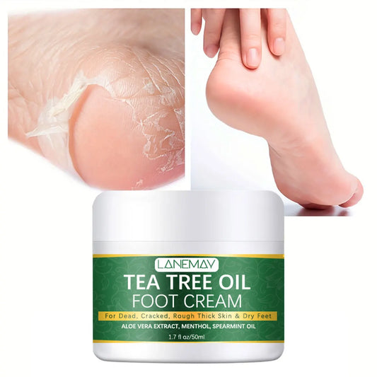 Hydratant pour les pieds à l'huile de Neustrvera et d'arbre à thé pour nourrir en profondeur la peau, pour une peau sèche et rugueuse, soins quotidiens des mains et des pieds