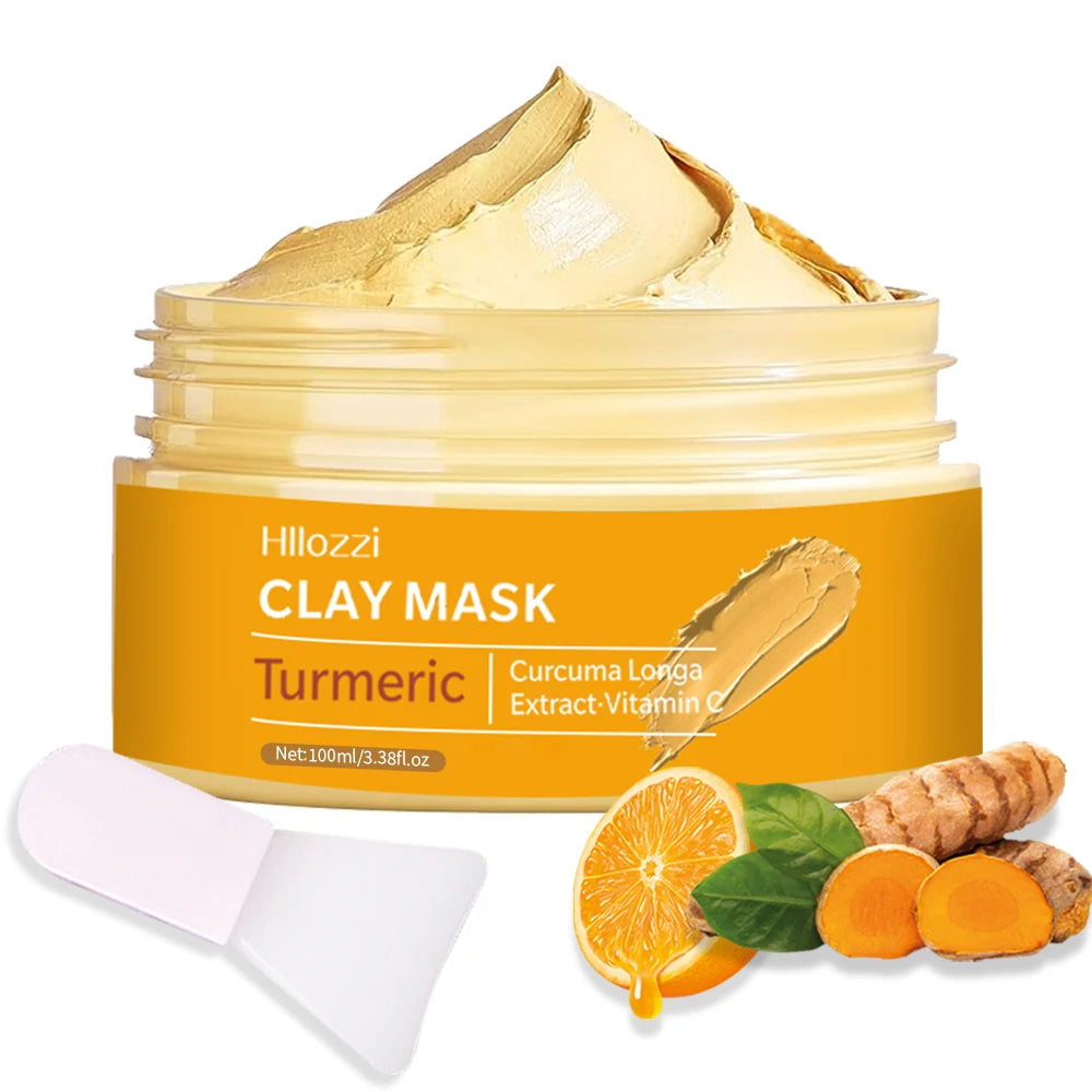 Une variété de masques d'argile, thé vert, curcuma, boue de la mer morte, blanchissant et hydratant, nettoyage en profondeur des pores, contrôle de l'huile et mo