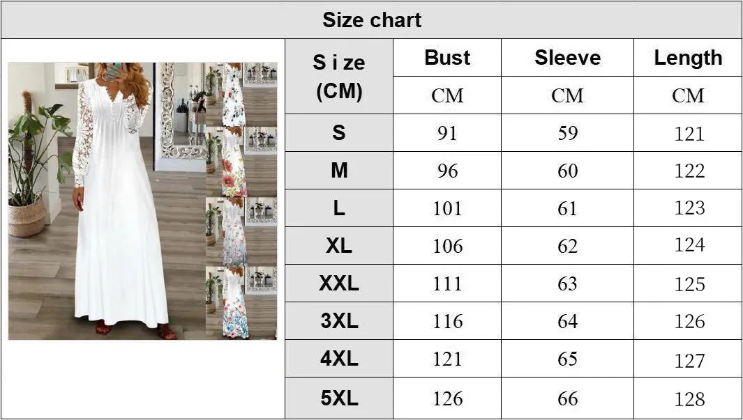 Robe longue blanche élégante pour femme, printemps-automne, sexy, dentelle, col en V