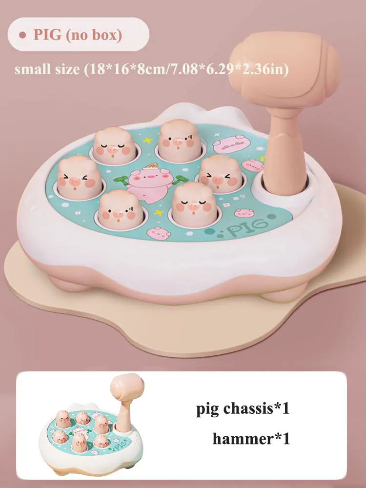 Jouet bébé Canard/Grenouille/Cochon, jeu d'apprentissage Montessori, puzzle éducatif cadeau pour tout-petit garçon/fille de 12 à 24 mois avec marteau