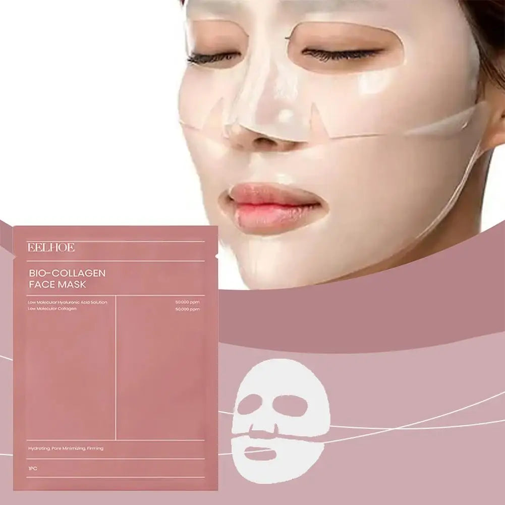 Masque Visage Bio au Collagène (1/5/10 pièces) - Resserre les Pores, Hydratation Profonde, Masque de Nuit Hydratant, Rafraîchissant et Éclaircissant pour le Soin du Visage