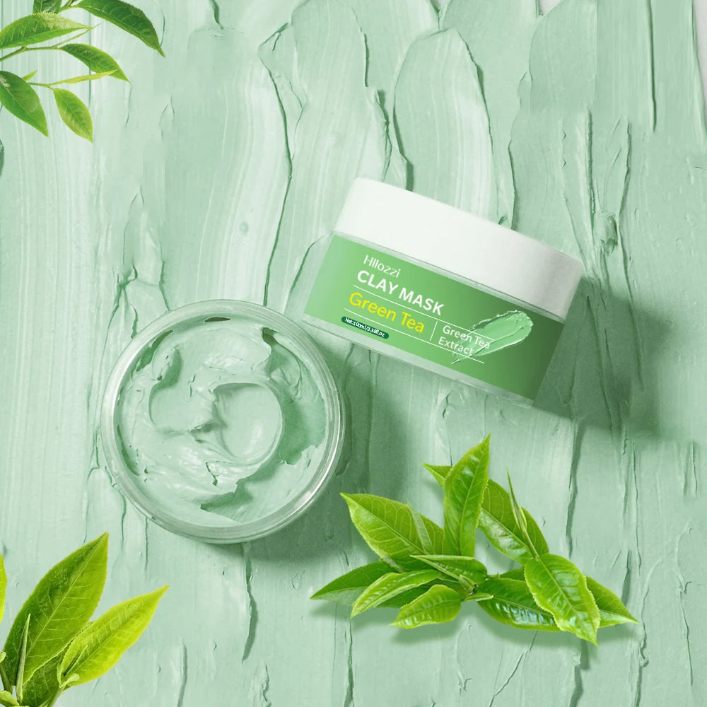 Une variété de masques d'argile, thé vert, curcuma, boue de la mer morte, blanchissant et hydratant, nettoyage en profondeur des pores, contrôle de l'huile et mo