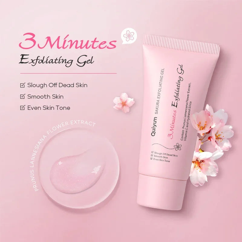 Sakura exfoliant Peeling Gel gommage pour le visage hydratant nourrissant réparation gommages crème pour le visage beauté soins de la peau