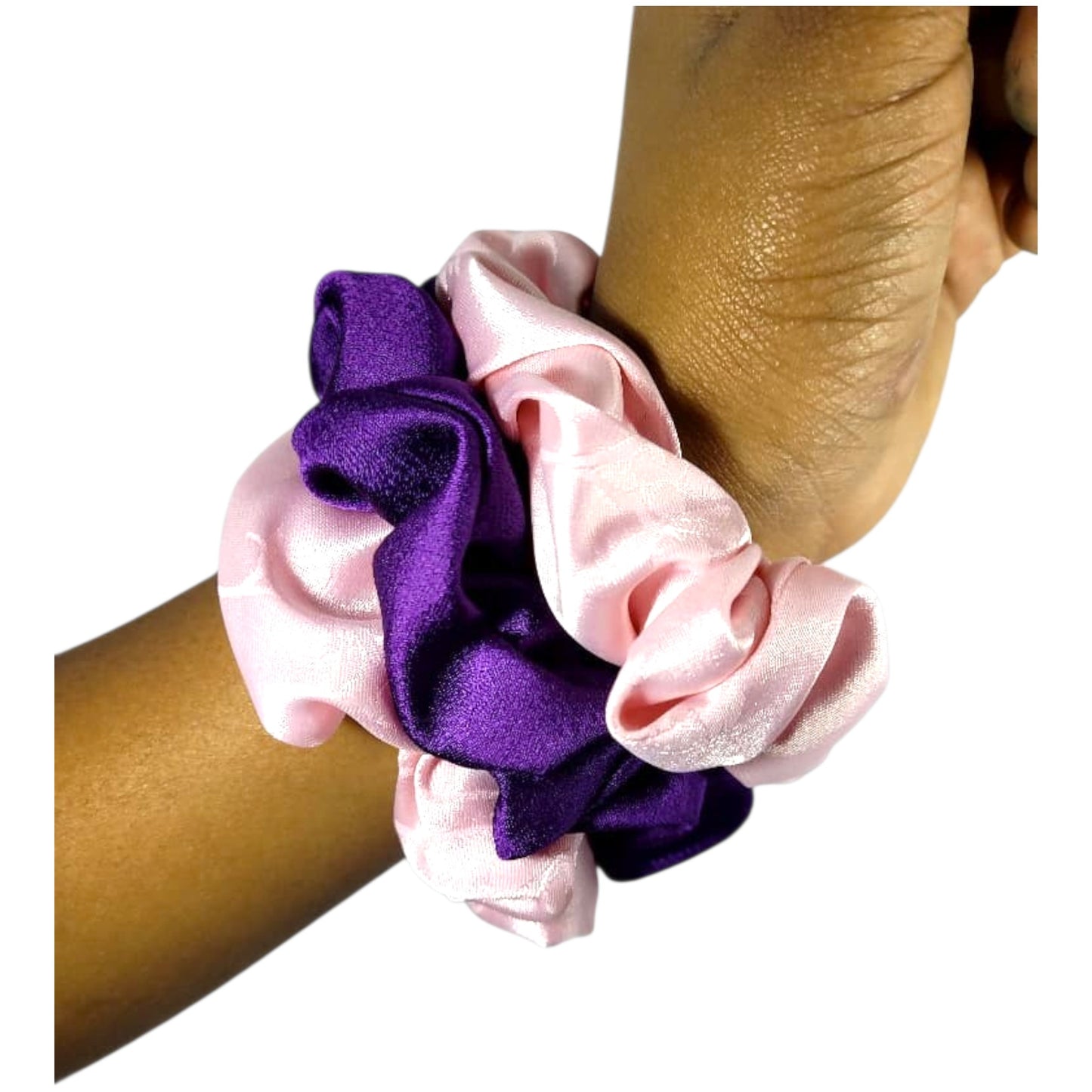 Lot de 3 Chouchous en Satin Fait Main - Accessoires Cheveux Doux