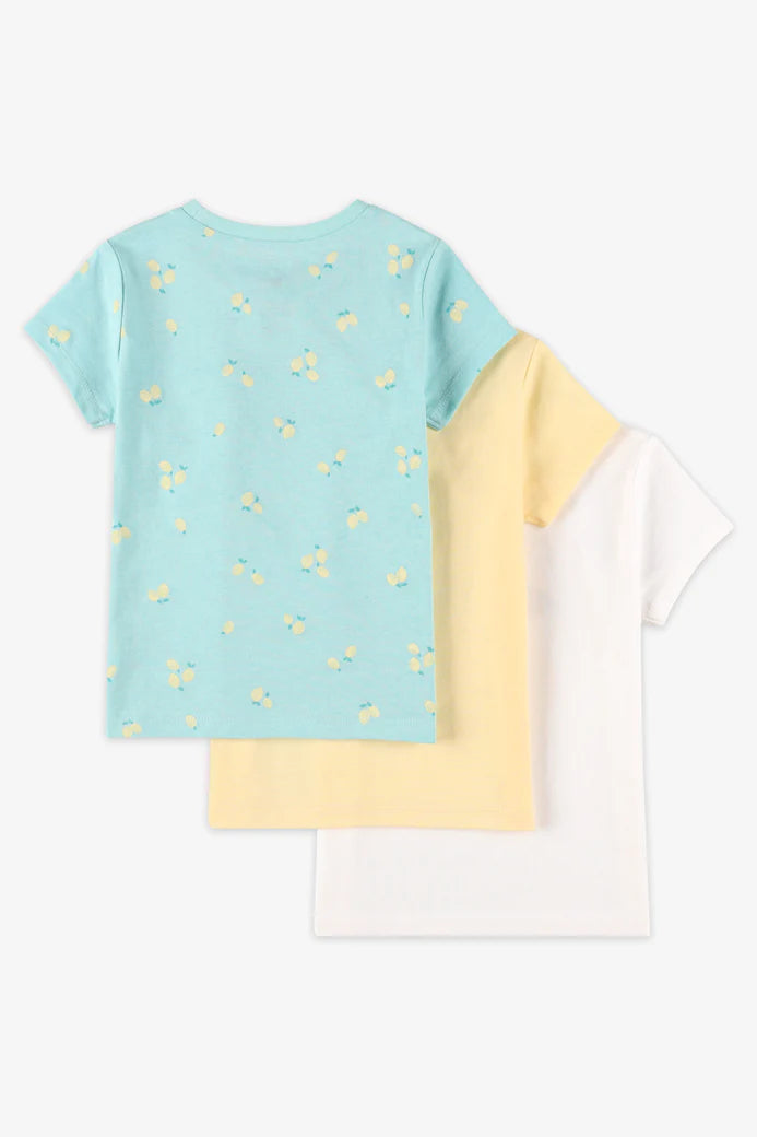 Lot de trois T-shirt manche courte pour petite fille