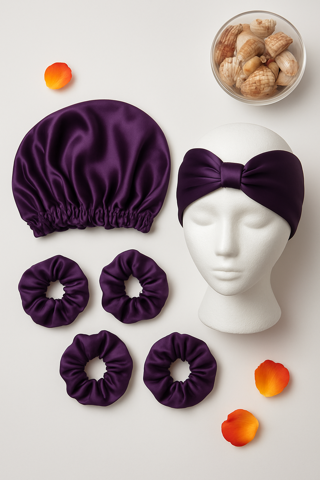 Chouchous, Bandeaux et Bonnets de Nuit Faits Main - Alina Queens