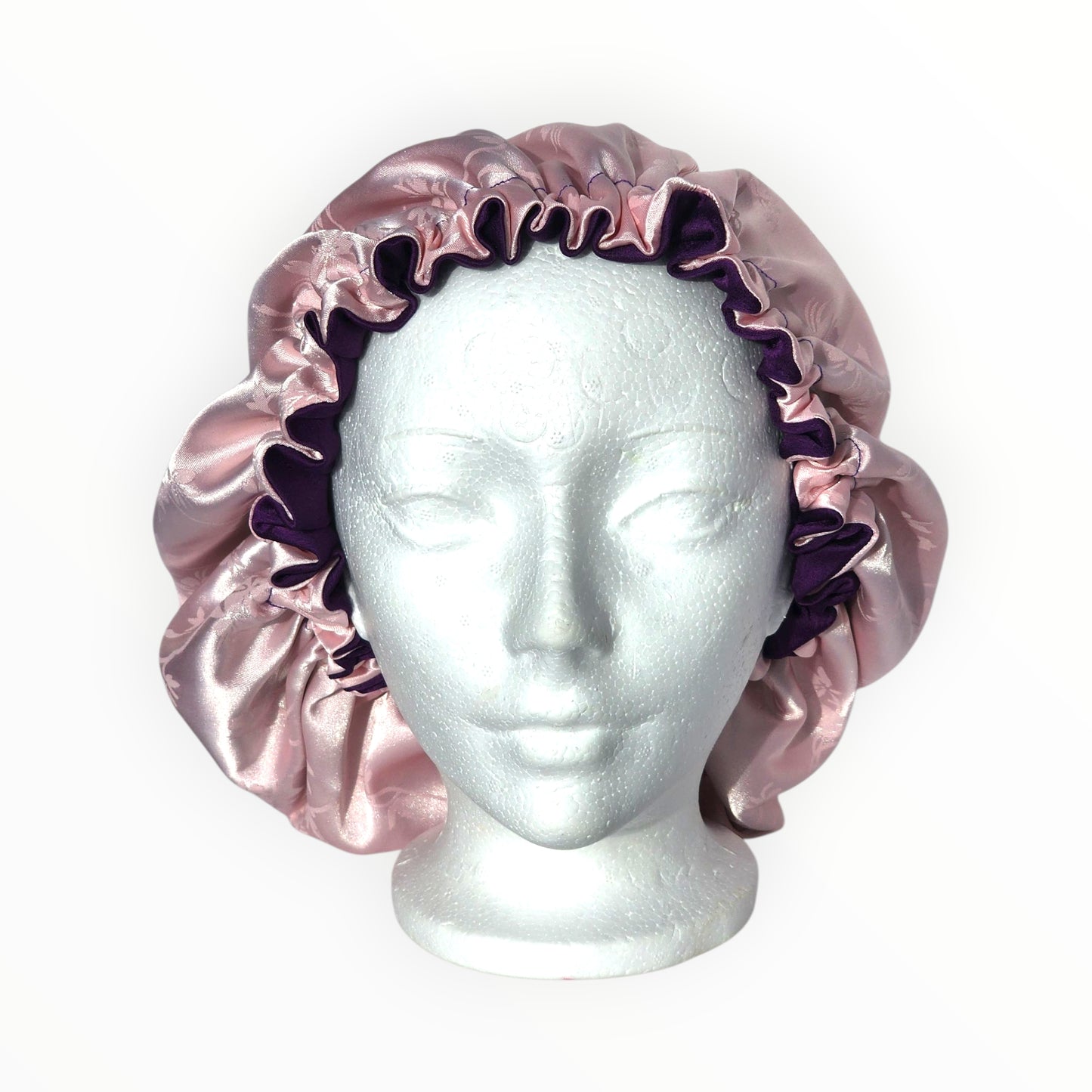 Bonnet de Nuit Satin Réversible - Ensemble Bandeau et Chouchous