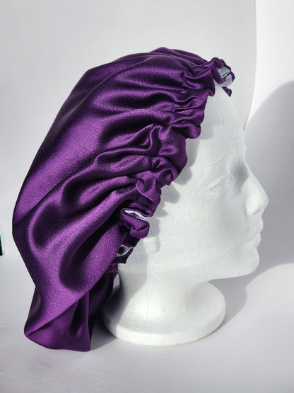 Bonnet de Nuit Satin Réversible - Ensemble Bandeau et Chouchous