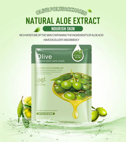 Masque Facial Hydratant aux Fruits et Plantes Naturelles, Soin de la Peau, Contrôle de l'Huile, Myrtille, Concombre, Grenade, Fruit, Efficacité