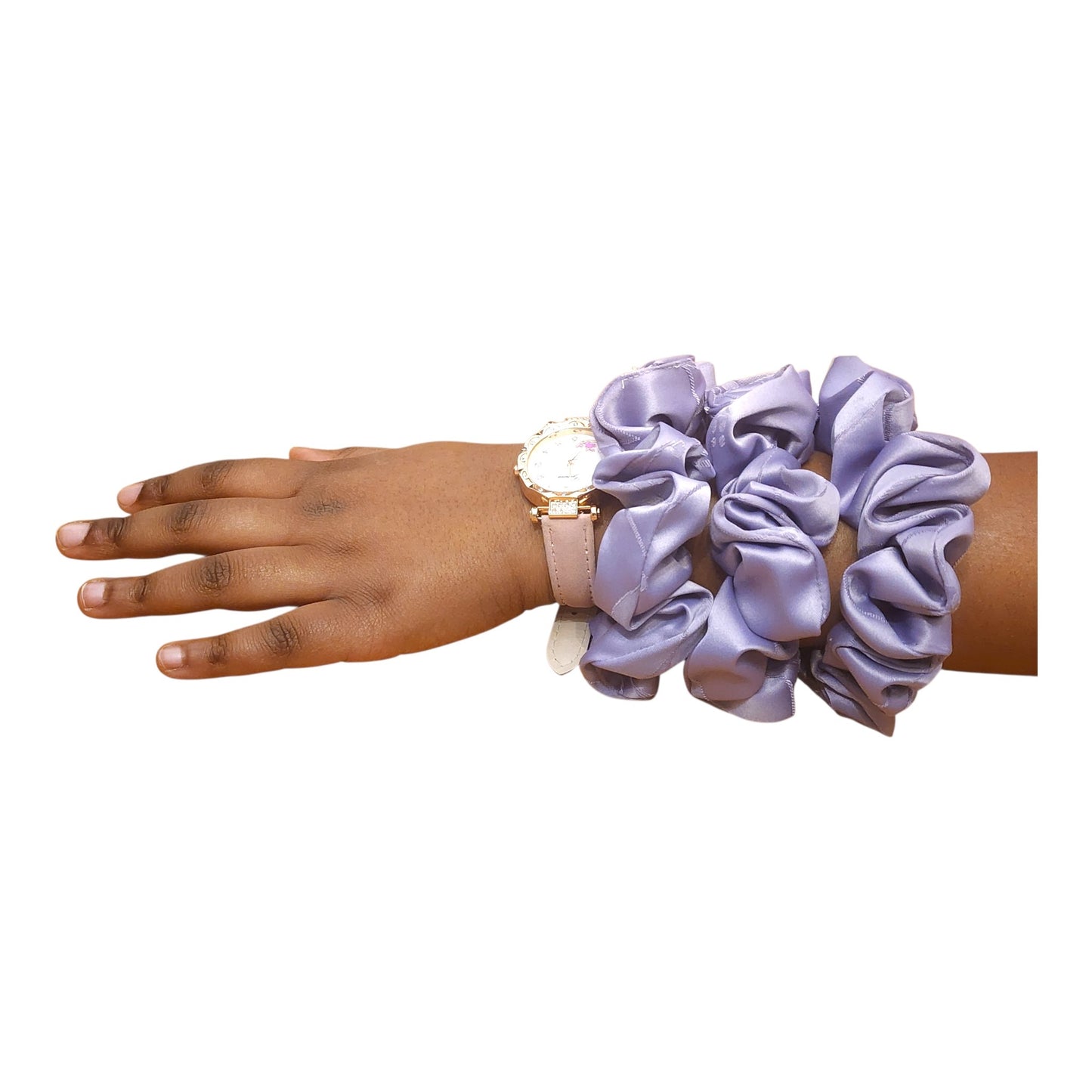 Lot de 3 Chouchous en Satin Fait Main - Accessoires Cheveux Doux