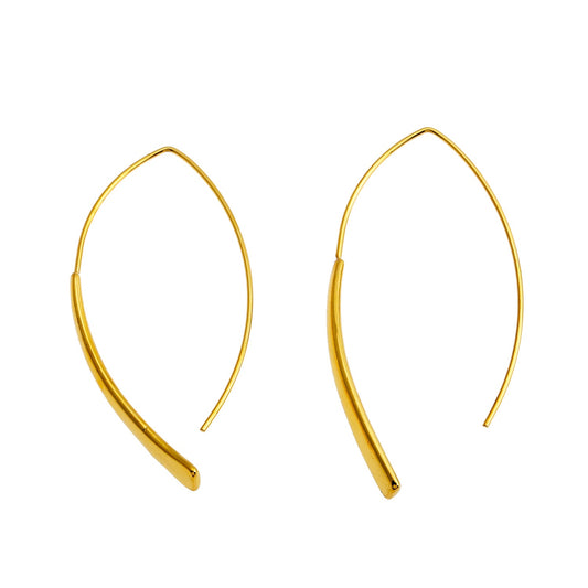 XIMENA: Geometric Curves Gold Hoops