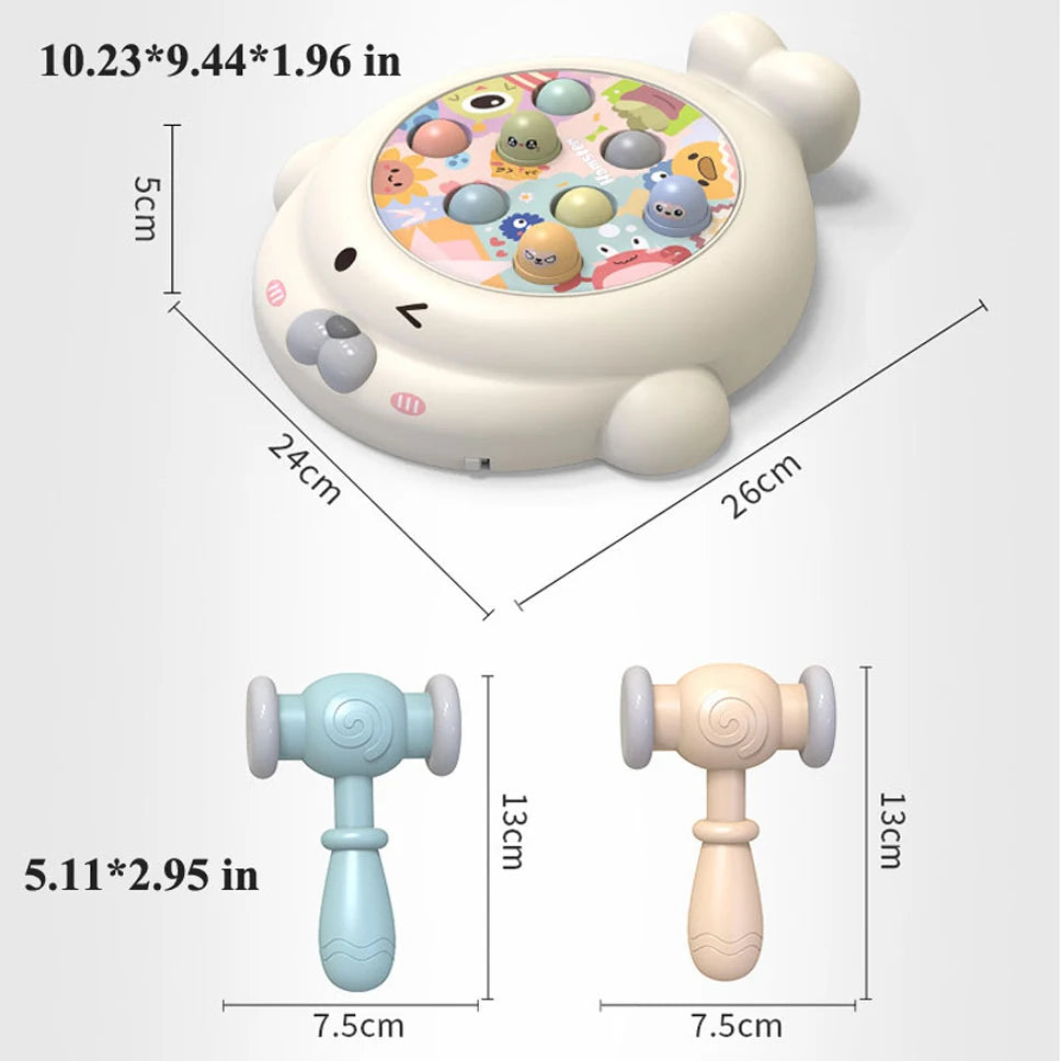 Jouet bébé Canard/Grenouille/Cochon, jeu d'apprentissage Montessori, puzzle éducatif cadeau pour tout-petit garçon/fille de 12 à 24 mois avec marteau