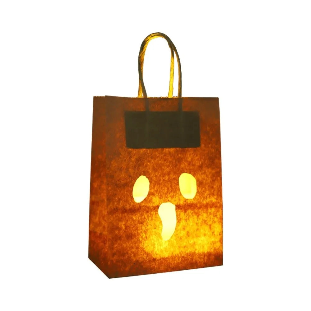 Sac en papier citrouille Halloween creux style aléatoire sac d'emballage lumineux