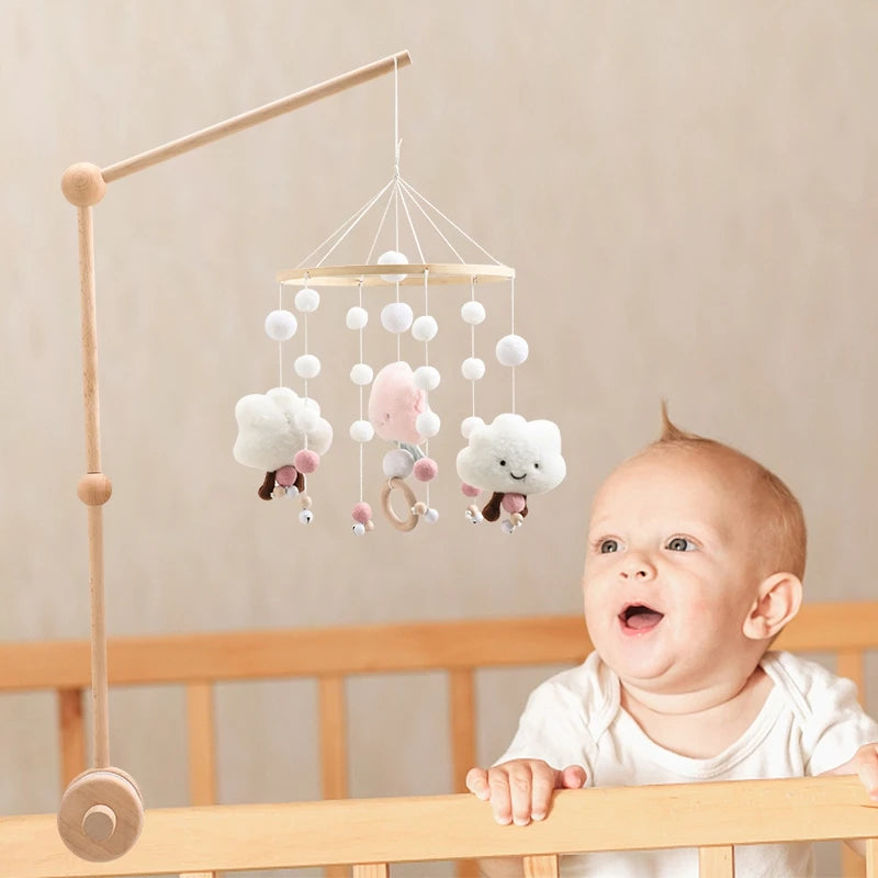 Hochet mobile pour berceau de bébé de 0 à 12 mois, motif animal de la forêt