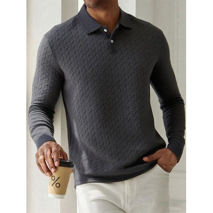 Polo à manches longues pour hommes, vêtements masculins de haute qualité, t-shirt polo de bureau, style business et décontracté, mode masculine.