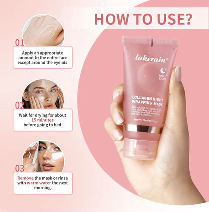 Masque au collagène nettoyant en profondeur, hydratant, Anti-rides, ridules, raffermissant, rétrécit les Pores, éclaircissant pour les soins de la peau grasse/toute