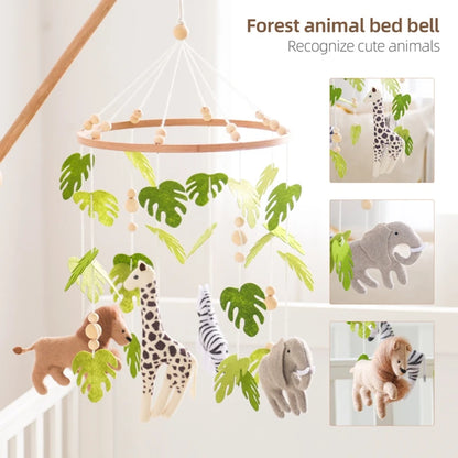 Hochet mobile pour berceau de bébé de 0 à 12 mois, motif animal de la forêt