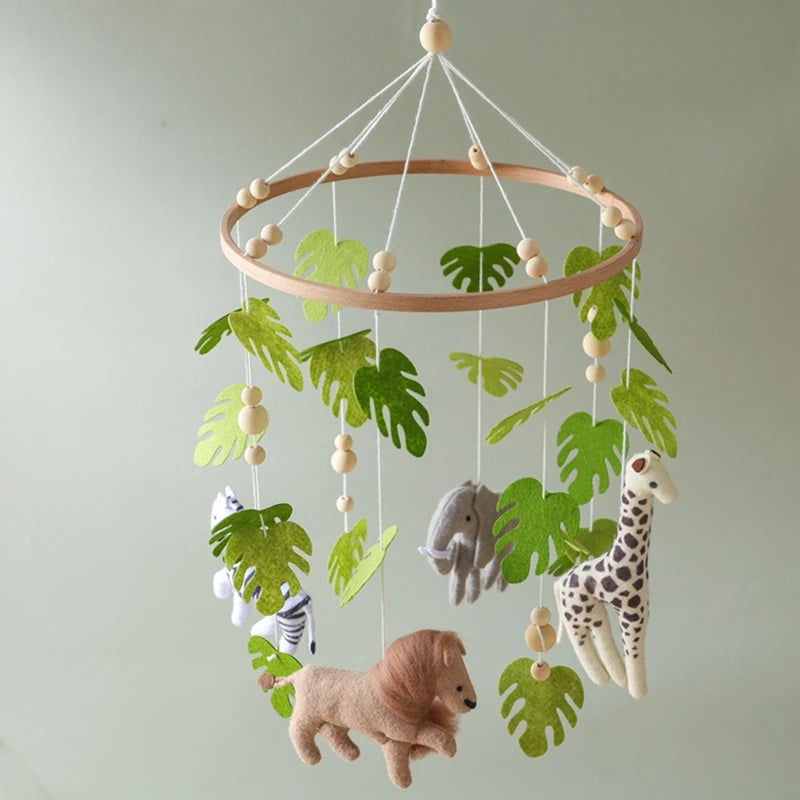 Hochet mobile pour berceau de bébé de 0 à 12 mois, motif animal de la forêt