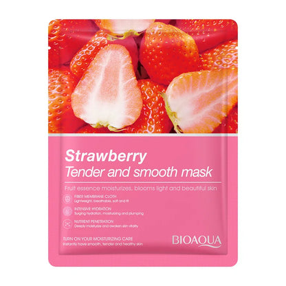 Masque Facial Hydratant aux Fruits et Plantes Naturelles, Soin de la Peau, Contrôle de l'Huile, Myrtille, Concombre, Grenade, Fruit, Efficacité