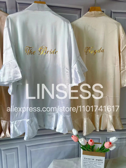 Robes à volants pour mariée, robe de demoiselle d'honneur, cadeau de mariée personnalisé