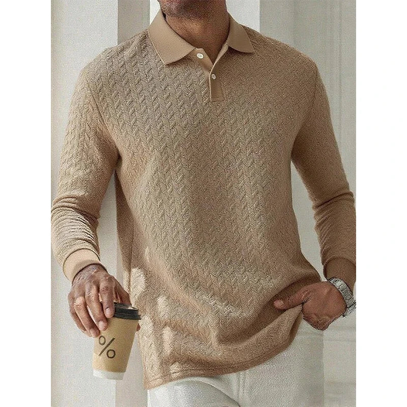Polo à manches longues pour hommes, vêtements masculins de haute qualité, t-shirt polo de bureau, style business et décontracté, mode masculine.