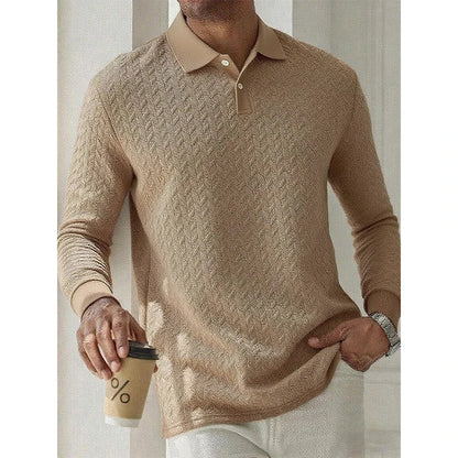 Polo à manches longues pour hommes, vêtements masculins de haute qualité, t-shirt polo de bureau, style business et décontracté, mode masculine.