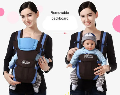 Baby Sling Carrier, 4-in-1 Ergonomic Baby Backpack Carrier, Easily Adjustable Baby Carrier Newborn to Toddler