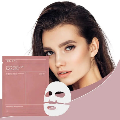 Masque Visage Bio au Collagène (1/5/10 pièces) - Resserre les Pores, Hydratation Profonde, Masque de Nuit Hydratant, Rafraîchissant et Éclaircissant pour le Soin du Visage