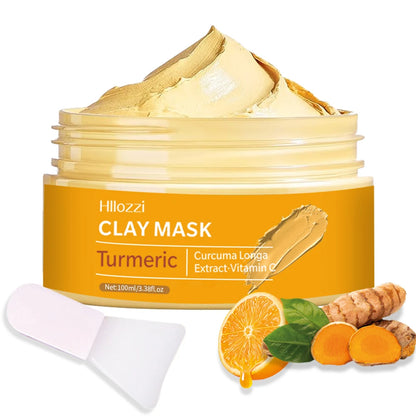 Une variété de masques d'argile, thé vert, curcuma, boue de la mer morte, blanchissant et hydratant, nettoyage en profondeur des pores, contrôle de l'huile et mo