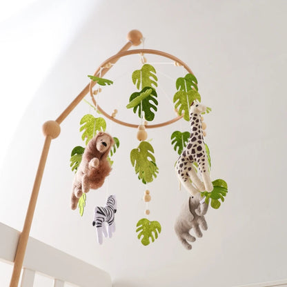 Hochet mobile pour berceau de bébé de 0 à 12 mois, motif animal de la forêt