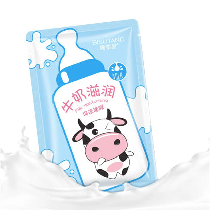 Masque Facial Hydratant aux Fruits et Plantes Naturelles, Soin de la Peau, Contrôle de l'Huile, Myrtille, Concombre, Grenade, Fruit, Efficacité