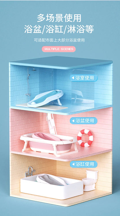 Filet de bain ajustable universel pour nouveau-nés, tapis antidérapant pour baignoire bébé, support de bain pour bébé