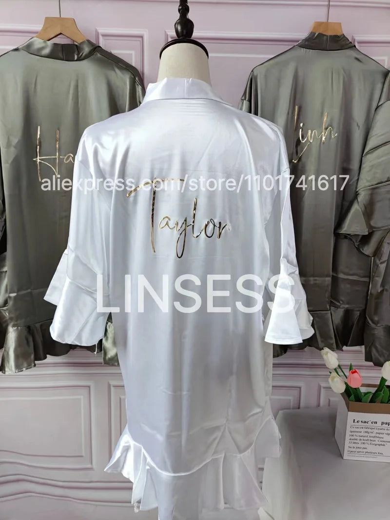 Robes à volants pour mariée, robe de demoiselle d'honneur, cadeau de mariée personnalisé