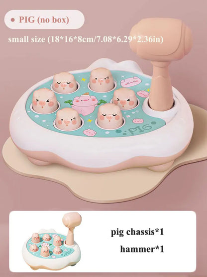 Jouet bébé Canard/Grenouille/Cochon, jeu d'apprentissage Montessori, puzzle éducatif cadeau pour tout-petit garçon/fille de 12 à 24 mois avec marteau