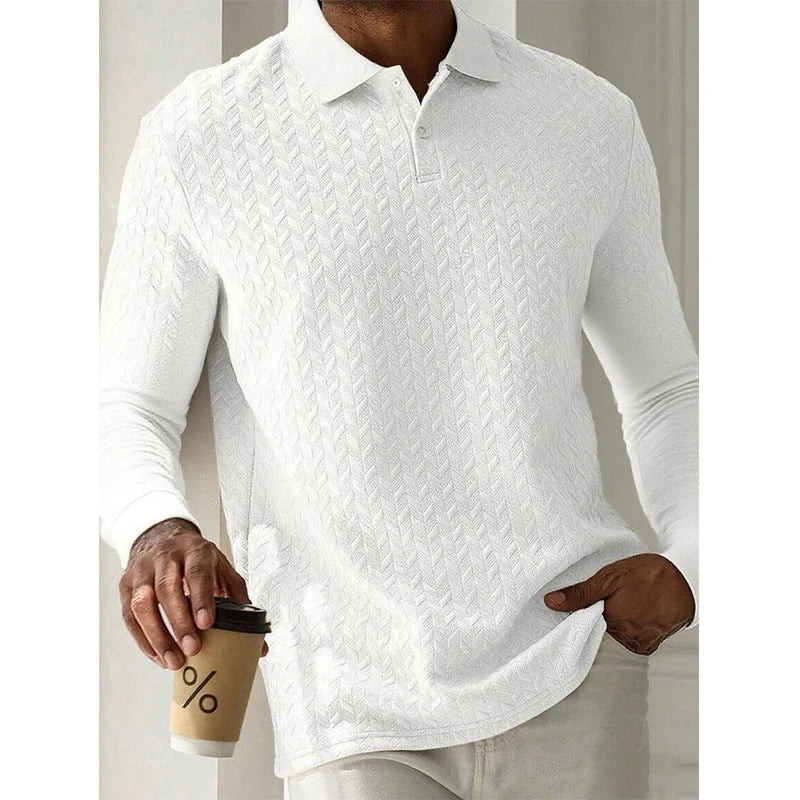 Polo à manches longues pour hommes, vêtements masculins de haute qualité, t-shirt polo de bureau, style business et décontracté, mode masculine.