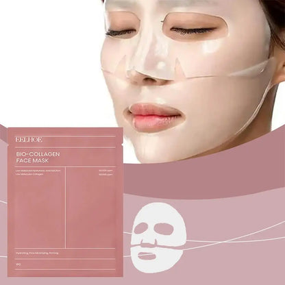 Masque Visage Bio au Collagène (1/5/10 pièces) - Resserre les Pores, Hydratation Profonde, Masque de Nuit Hydratant, Rafraîchissant et Éclaircissant pour le Soin du Visage