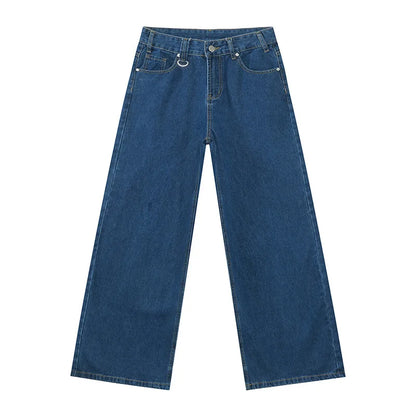Pantalon en Denim d'Été pour Homme Jeans Masculin Bleu Délavé Vintage Droit Décontracté Vêtements pour Homme Pantalon Large Ample Nouvelle Mode