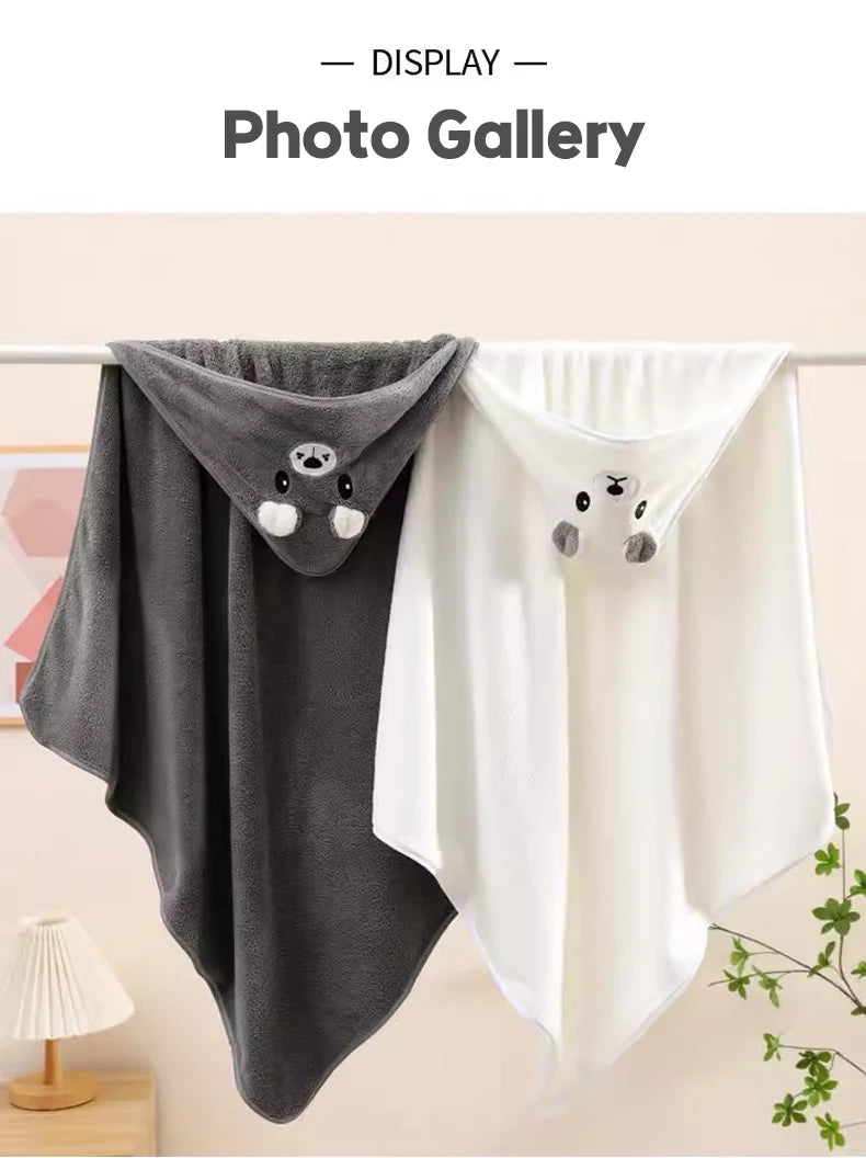 Serviette de bain mignonne pour bébé, serviette douce et absorbante, emmaillotage pour nouveau-né