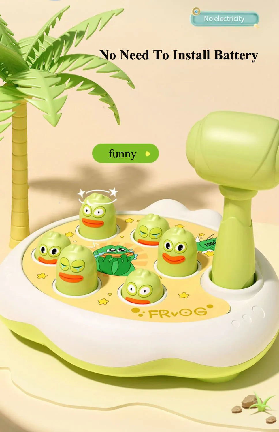 Jouet bébé Canard/Grenouille/Cochon, jeu d'apprentissage Montessori, puzzle éducatif cadeau pour tout-petit garçon/fille de 12 à 24 mois avec marteau