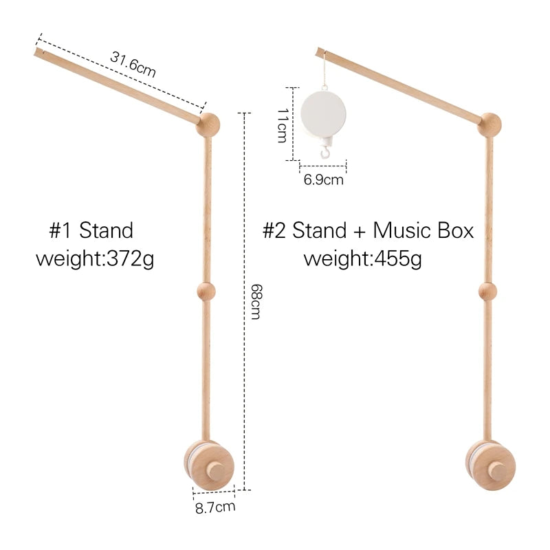 Hochet mobile pour berceau de bébé de 0 à 12 mois, motif animal de la forêt