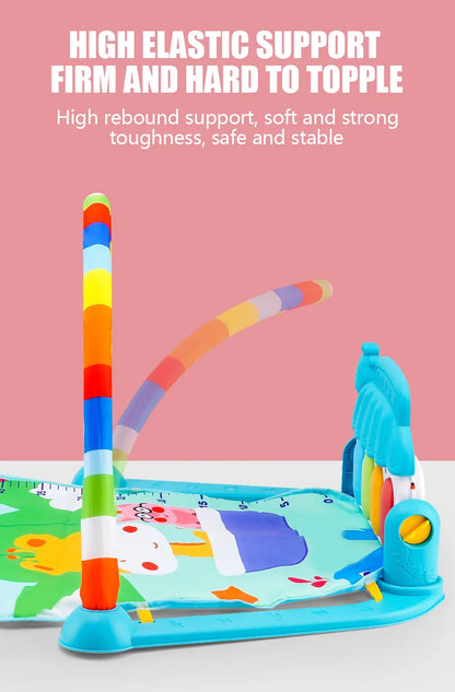 Support de fitness pour bébé, jeu musical, salle de sport, jouets d'activité, piano pour nouveau-né, rampant…